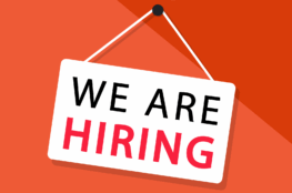 A sign reads "we are hiring"