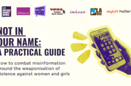 Graphic reading 'not in our name: a practical guide'