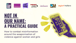 Graphic reading 'not in our name: a practical guide'